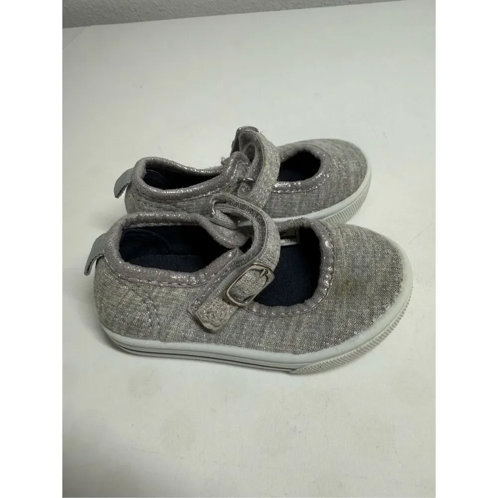 OshKosh B’gosh Mary Jane Style Shoe Grey Size 3 Toddler See Description
